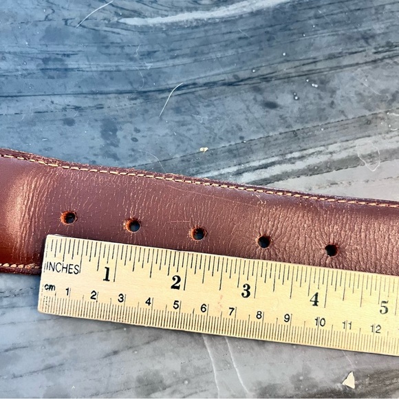 Lucky Brand Vintage Brown Woven Leather Belt Large Made in India - Picture 15 of 15